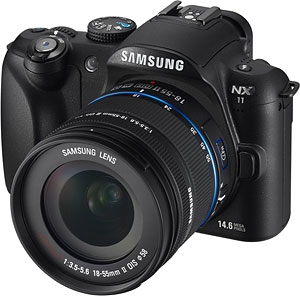 Samsung's NX11 digital camera. Photo provided by Samsung Electronics Co. Ltd. Click for a bigger picture!