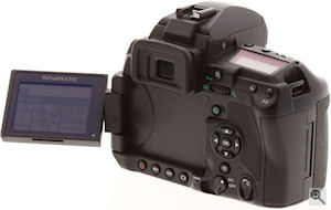 Olympus' E-3 digital SLR. Copyright &copy; 2007, The Imaging Resource. All rights reserved. Click for a bigger picture!