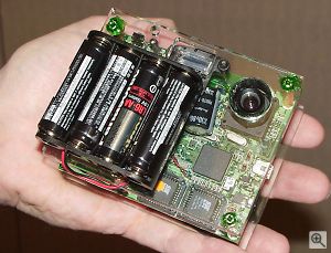 OmniVision's 1.3 megapixel digital camera reference design, front view. All rights reserved. Click for a bigger picture!