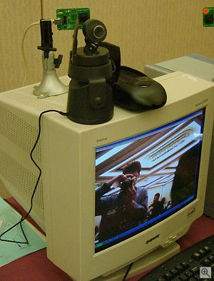 OmniVision's 1.3 megapixel webcam reference design, with output. All rights reserved. Click for a bigger picture!