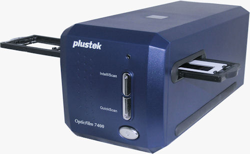 Plustek's OpticFilm 7400 film scanner. Photo provided by Plustek Inc. Click for a bigger picture!