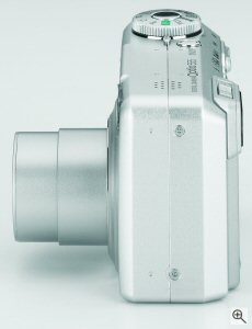 Pentax's Optio 555 digital camera. Courtesy of Pentax, with modifications by Michael R. Tomkins. Click for a bigger picture!