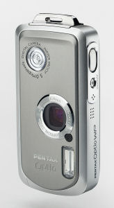 Pentax's OptioWP digital camera. Courtesy of Pentax, with modifications by Michael R. Tomkins. Click for a bigger picture!
