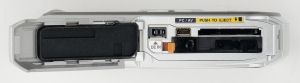 Pentax's OptioWP digital camera. Courtesy of Pentax, with modifications by Michael R. Tomkins. Click for a bigger picture!