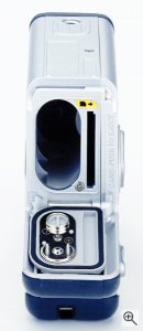 Pentax's Optio 33WR digital camera. Courtesy of Pentax, with modifications by Michael R. Tomkins. Click for a bigger picture!