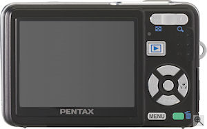 Pentax's Optio A40 digital camera. Courtesy of Pentax, with modifications by Michael R. Tomkins. Click for a bigger picture!