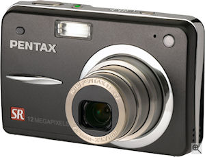 Pentax's Optio A40 digital camera. Courtesy of Pentax, with modifications by Michael R. Tomkins. Click for a bigger picture!