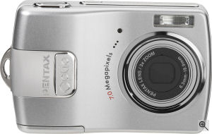 Pentax's Optio <20 digital camera. Courtesy of Pentax, with modifications by Michael R. Tomkins. Click for a bigger picture!