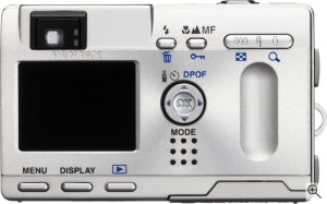 Pentax's Optio S4 digital camera. Courtesy of Pentax, with modifications by Michael R. Tomkins. Click for a bigger picture!
