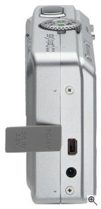 Pentax's Optio S55 digital camera. Courtesy of Pentax, with modifications by Michael R. Tomkins. Click for a bigger picture!