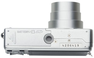 Pentax's Optio S5z digital camera. Courtesy of Pentax, with modifications by Michael R. Tomkins. Click for a bigger picture!