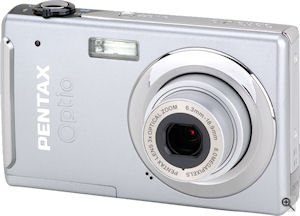 Pentax's Optio V10 digital camera. Courtesy of Pentax, with modifications by Michael R. Tomkins. Click for a bigger picture!