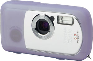 Pentax's Optio WPi digital camera. Courtesy of Pentax, with modifications by Michael R. Tomkins. Click for a bigger picture!