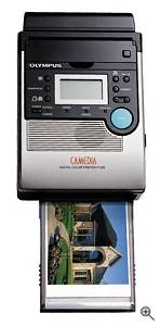 Olympus's P-200 portable dye sublimation printer, top view. Courtesy of Company Name - click for a bigger picture!
