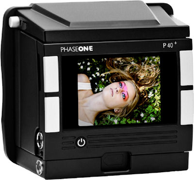 Phase One P40+ digital back. Photo provided by Phase One Inc. Click for a bigger picture!