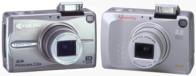 Toshiba PDR-3310 and Kyocera FineCam S3X digital cameras. Courtesy of Toshiba and Kyocera, montage created by Michael R. Tomkins.