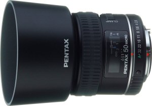 smc PENTAX-D FA Macro 50mm F2.8 lens. Courtesy of Pentax, with modifications by Michael R. Tomkins. Click for a bigger picture!
