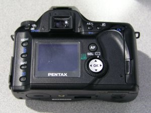 Pentax's *ist D digital SLR. Copyright (c) 2003, The Imaging Resource. All rights reserved. Click for a bigger picture!