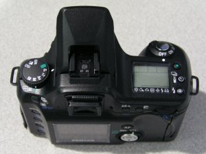 Pentax's *ist D digital SLR. Copyright (c) 2003, The Imaging Resource. All rights reserved. Click for a bigger picture!