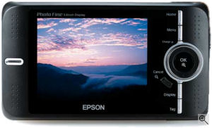 Epson's Photo Fine Player P-4500. Courtesy of Epson, with modifications by Michael R. Tomkins. Click for a bigger picture!