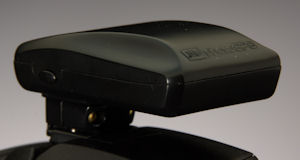 Jobo's PhotoGPS device mounted on a Samsung GX10 digital SLR. Courtesy of Geotate, with modifications by Michael R. Tomkins. Click for a bigger picture!
