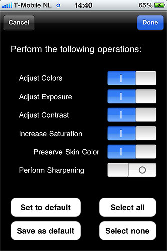 Making adjustements to an image using VeprIT Photo Sense. Screenshot provided by VeprIT. Click for a bigger picture!