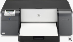 HP's Photosmart Pro B9180 professional photo printer. Courtesy of HP, with modifications by Michael R. Tomkins. Click for a bigger picture!