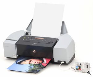 Canon's PIXMA iP6210 printer. Courtesy of Canon, with modifications by Michael R. Tomkins. Click for a bigger picture!