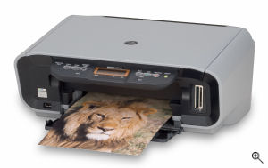 Canon's PIXMA MP170 printer. Courtesy of Canon, with modifications by Michael R. Tomkins. Click for a bigger picture!
