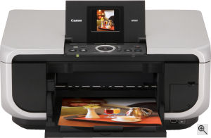 Canon's PIXMA MP600 printer. Courtesy of Canon, with modifications by Michael R. Tomkins. Click for a bigger picture!