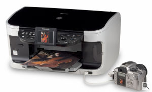 Canon's PIXMA MP800 printer. Courtesy of Canon, with modifications by Michael R. Tomkins. Click for a bigger picture!