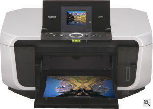 Canon's PIXMA MP810 printer. Courtesy of Canon, with modifications by Michael R. Tomkins. Click for a bigger picture!