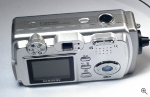 Samsung's Digimax 250 digital camera. Copyright © 2004, The Imaging Resource. All rights reserved. Click for a bigger picture!
