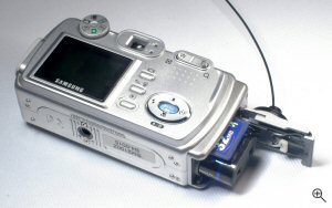 Samsung's Digimax 250 digital camera. Copyright © 2004, The Imaging Resource. All rights reserved. Click for a bigger picture!