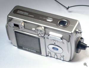 Samsung's Digimax 301 digital camera. Copyright © 2004, The Imaging Resource. All rights reserved. Click for a bigger picture!