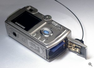 Samsung's Digimax 301 digital camera. Copyright © 2004, The Imaging Resource. All rights reserved. Click for a bigger picture!