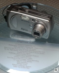 Samsung's Digimax 430 digital camera. Copyright © 2004, The Imaging Resource. All rights reserved. Click for a bigger picture!
