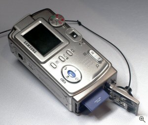 Samsung's Digimax 430 digital camera. Copyright © 2004, The Imaging Resource. All rights reserved. Click for a bigger picture!
