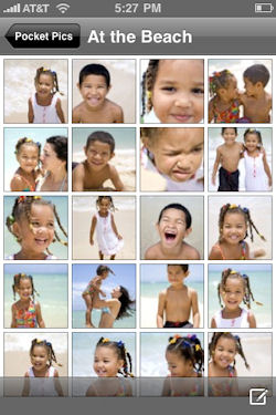 Lucidiom's Pocket Pics application for the Apple iPhone. Screenshots provided by Lucidiom. Click for a bigger picture!