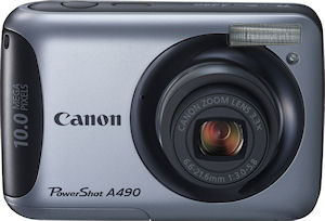 Canon's PowerShot A490 digital camera. Photo provided by Canon. Click for a bigger picture!