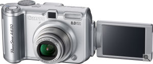 Canon's PowerShot A630 digital camera. Courtesy of Canon, with modifications by Michael R. Tomkins. Click for a bigger picture!