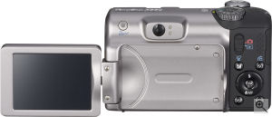 Canon's PowerShot A720 IS digital camera. Courtesy of Canon, with modifications by Michael R. Tomkins. Click for a bigger picture!