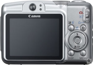 Canon's PowerShot A720 IS digital camera. Courtesy of Canon, with modifications by Michael R. Tomkins. Click for a bigger picture!