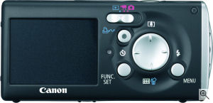 Canon's PowerShot SD30 Digital ELPH. Courtesy of Canon, with modifications by Michael R. Tomkins. Click for a bigger picture!