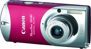 Canon's PowerShot SD30 Digital ELPH. Courtesy of Canon, with modifications by Michael R. Tomkins. Click for a bigger picture!