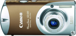 Canon's PowerShot SD30 Digital ELPH. Courtesy of Canon, with modifications by Michael R. Tomkins. Click for a bigger picture!