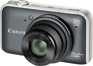 Canon's PowerShot SX220 HS digital camera. Photo provided by Canon Europe Ltd. Click for a bigger picture!