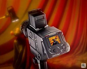 Kodak's DSC Pro Back, rear left quarter view #1. Courtesy of Kodak - click for a bigger picture!