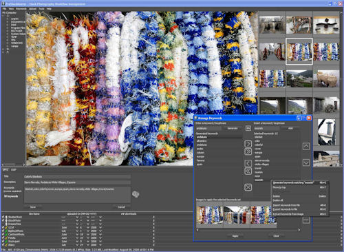 ProStockMaster interface, Mac OS X version. Screenshot provided by Pixamba Ltd. Click for a bigger picture!