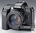 Fuji's S1 Pro SLR digital camera, front view.  Courtesy of Fuji - click for a bigger picture!